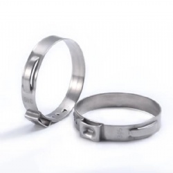 Single Ear Stepless Hose Clamp